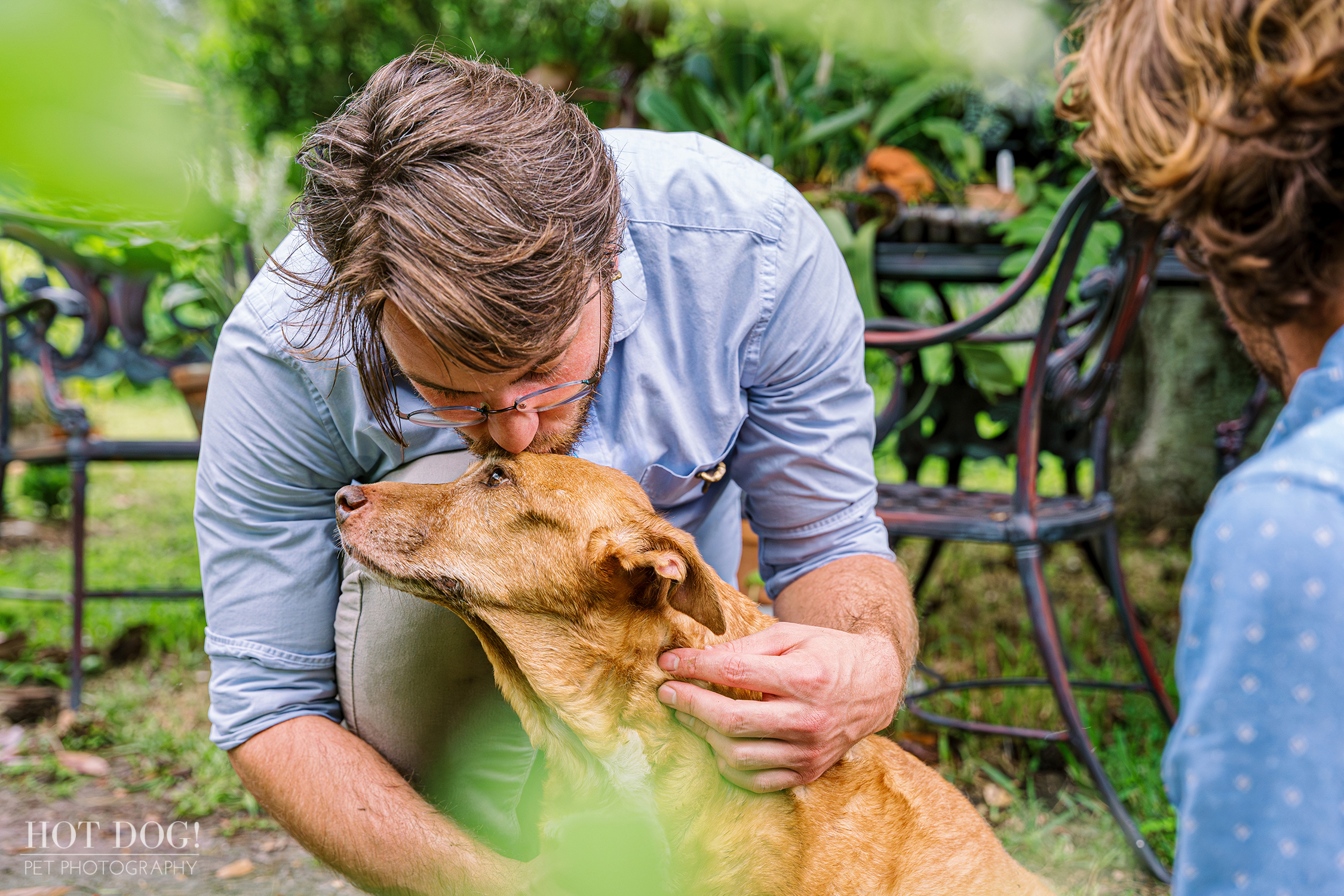 Comfort and love: Adelaide, a terminally ill dog, is held close. Photo by Hot Dog! Pet Photography.